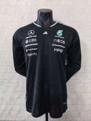 (S-3XL) 2026 Mercedes Black LS Formula One Racing Suit