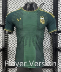 (S-4XL) Player Version 2026 Messi Retired Version Argentina Goalkeeper Green Thailand Soccer Jersey AAA-5982