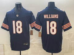 (Logo 1) Chicago Bears 3 Generations Blue #18 NFL Jersey-0840