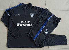 26-27 Atletico Madrid Black Thailand Soccer Tracksuit-815