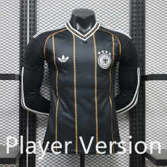 (S-4XL) Player Version 26-27 Germany 2nd Away Black LS Thailand Soccer Jersey AAA-888