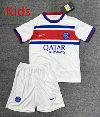 26-27 Paris White Kids/Youth Training Soccer Uniform-4247