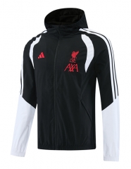 26-27 Liverpool Black Thailand Soccer Trench Coat With Hat-LH