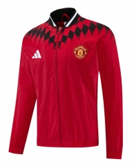 26-27 Manchester United Red Thailand Soccer Trench Coat-LH
