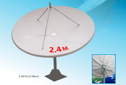 Alignsat 2.4M TVRO Fiber Glass Antenna