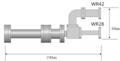 Ka band 2 port TX/RX circular polarization diplexer