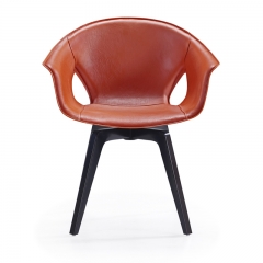 Swivel Ginger Dining Chair Saddle Leather