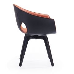 Swivel Ginger Dining Chair Saddle Leather