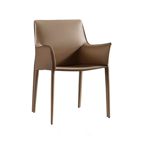 Saddle Leather Modern Dining Chair