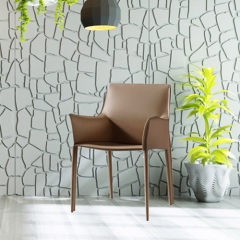 Saddle Leather Modern Dining Chair