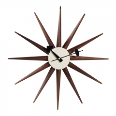 Walnut Starburst Clock
