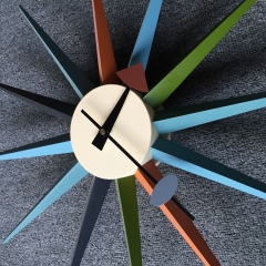 Multi Coloured Starburst Clock