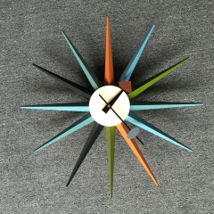 Multi Coloured Starburst Clock