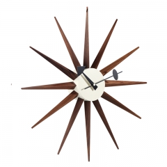 Walnut Starburst Clock