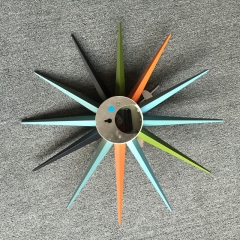 Multi Coloured Starburst Clock