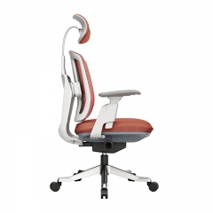 Office Chair -White Orange Mesh