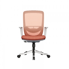 Office Chair -White-Orange Orange