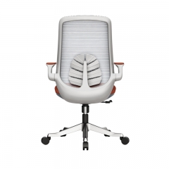 Office Chair -White-Orange Orange