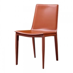 Saddle Leather Modern Dining Chair