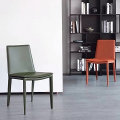 Saddle Leather Modern Dining Chair