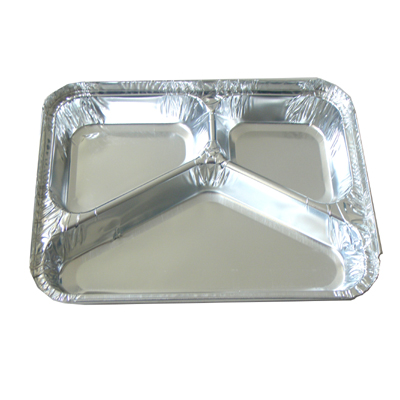 BWHB0029 | 3 Compartments Aluminum Foil Meal Takeaway Container