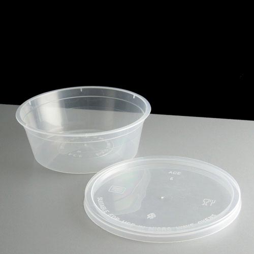 Round Shape Disposable PP Plastic Container For Food Pack