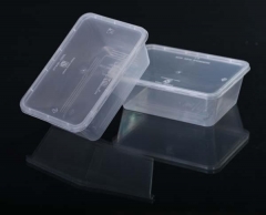 650ml Square PP Disposable Plastic Food Container