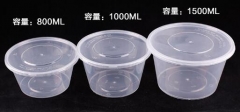 1000ml Round Disposable PP Container for Food Pack