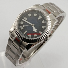 36mm/39mm Top black blue Watch Silver Case Sapphire Glass Waterproof Luminous NH35 Automatic Watch