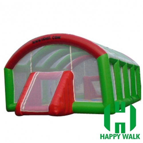 Commercial Outdoor Inflatable Ball Race Game Filed  with tent for Football and  Sport