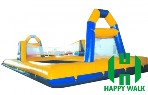 Commercial Outdoor Inflatable Ball Race Game Filed  with Floor for Valleyball and  Sport