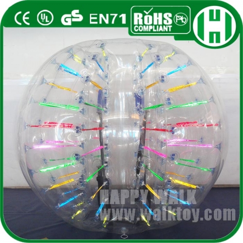 Custom light PVC Colorful Football inflatable Soccer Bubble with LOGO