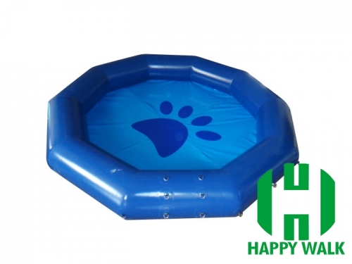 Roud Blue Commercial Outdoor Inflatable Pool with Bear Hand