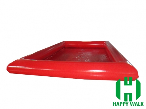 Custom Cubic Red Colored Giant Commercial Outdoor Inflatable Pool for Water Walking Ball,Hand Boat,Bumper Boat
