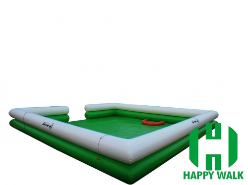 Custom Two Layer Cubic White Green Colored Giant Commercial Outdoor Inflatable Pool for Water Walking Ball,Hand Boat,Bumper Boat