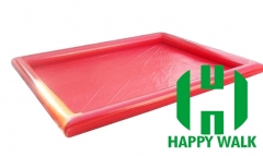 Custom Cubic Red Colored Giant Commercial Outdoor Inflatable Pool for Water Walking Ball,Hand Boat,Bumper Boat