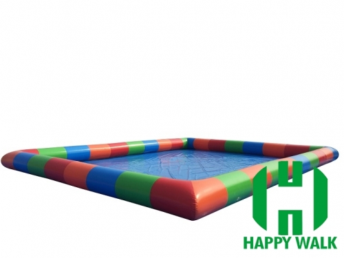 Custom Cubic Red,Blue,Green Colored Giant Commercial Outdoor Inflatable Pool for Water Walking Ball