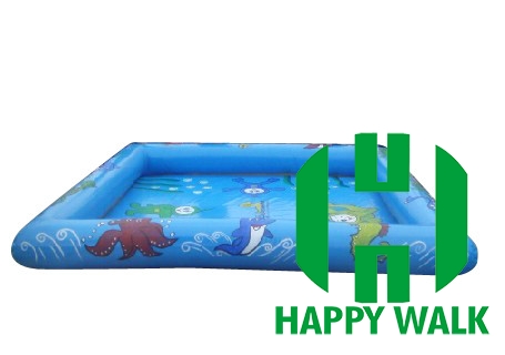 Custom Painting Cubic Red Colored Giant Commercial Outdoor Inflatable Pool for Water Walking Ball,Hand Boat,Bumper Boat
