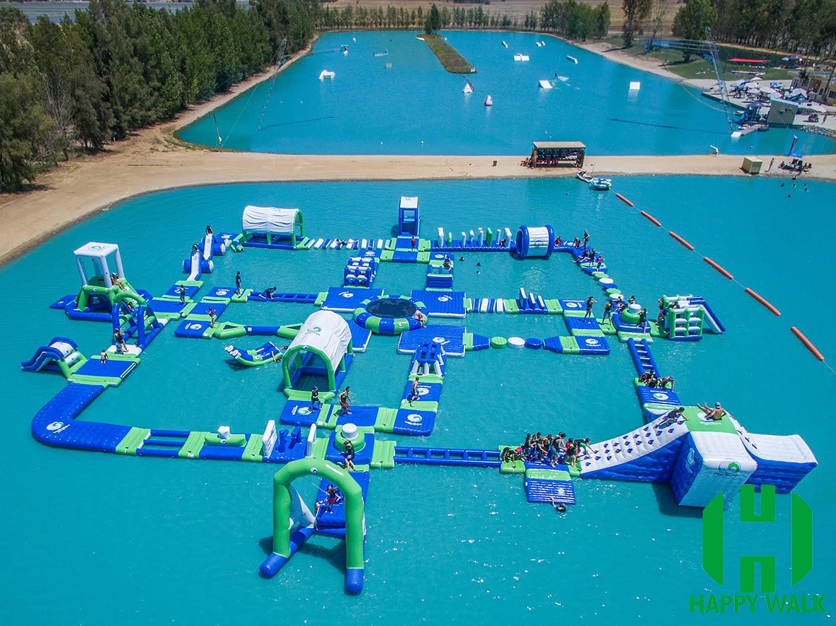 big inflatable water park