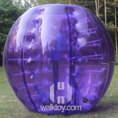 Half Purple Half Clear Soccer Bubble