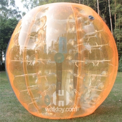 Half Orange Half Clear inflatable Soccer Bubble