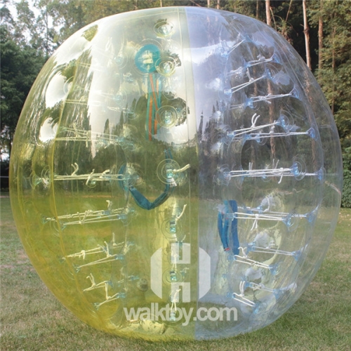 Half Light Green Half Clear Inflatable Soccer Bubble