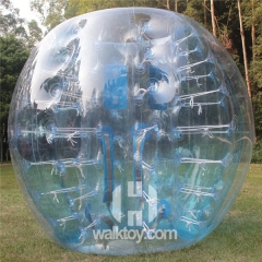 Half Blue Half Clear inflatable Soccer Bubble