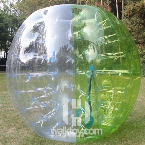 Half Dark Green Half Clear Soccer Bubble