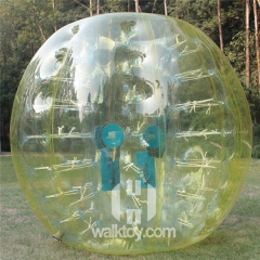 Half Light Green Half Clear Inflatable Soccer Bubble