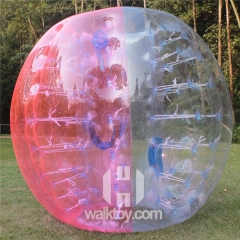 Half Pink Half Clear  inflatable Soccer Bubble
