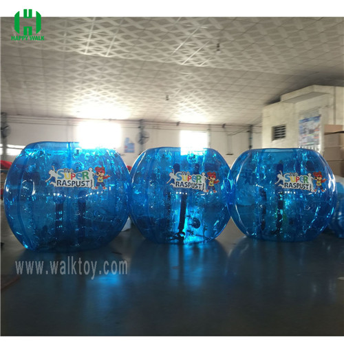 Blue soccer bubble with logo printing