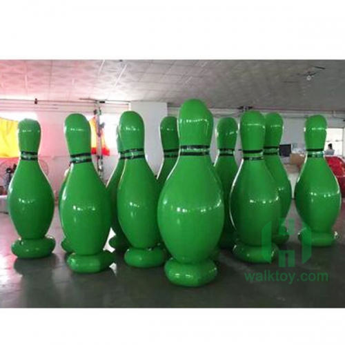 Green Inflatable Bowling Pin