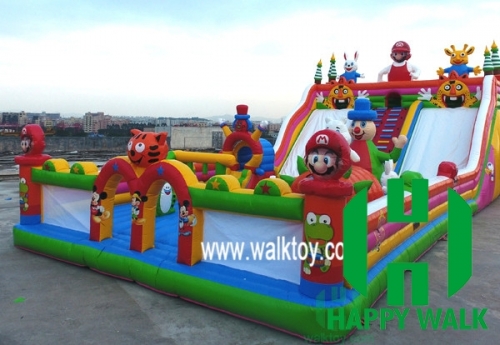 Super Mario Themed Inflatable Amusement Park
