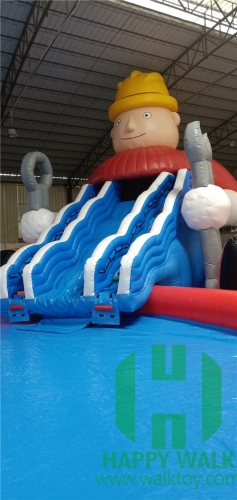 Inflatable  Water  Slide  with  Pool